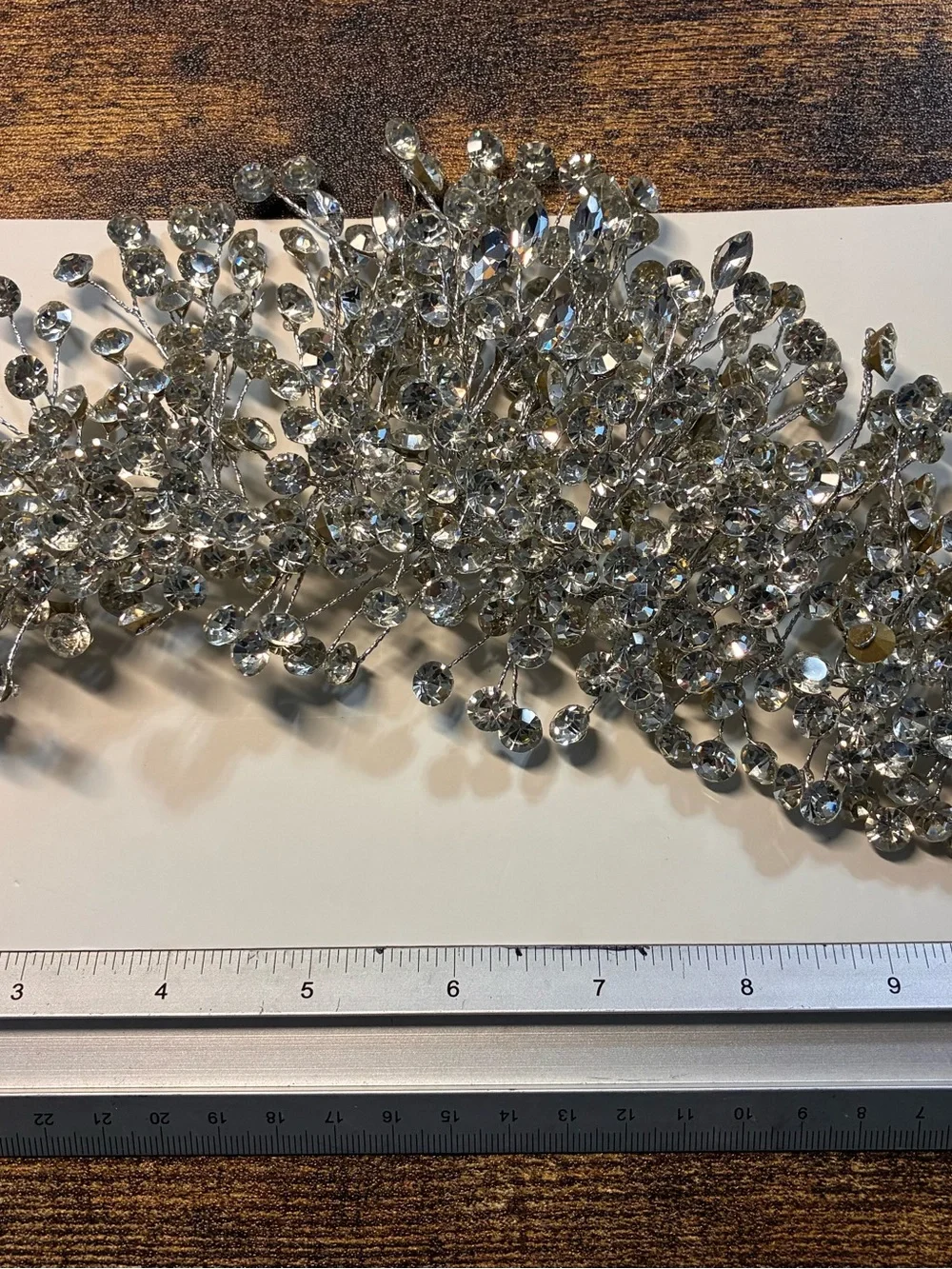 Silver Crystal Bridal Hair Vine - Elegant Rhinestone Accent
